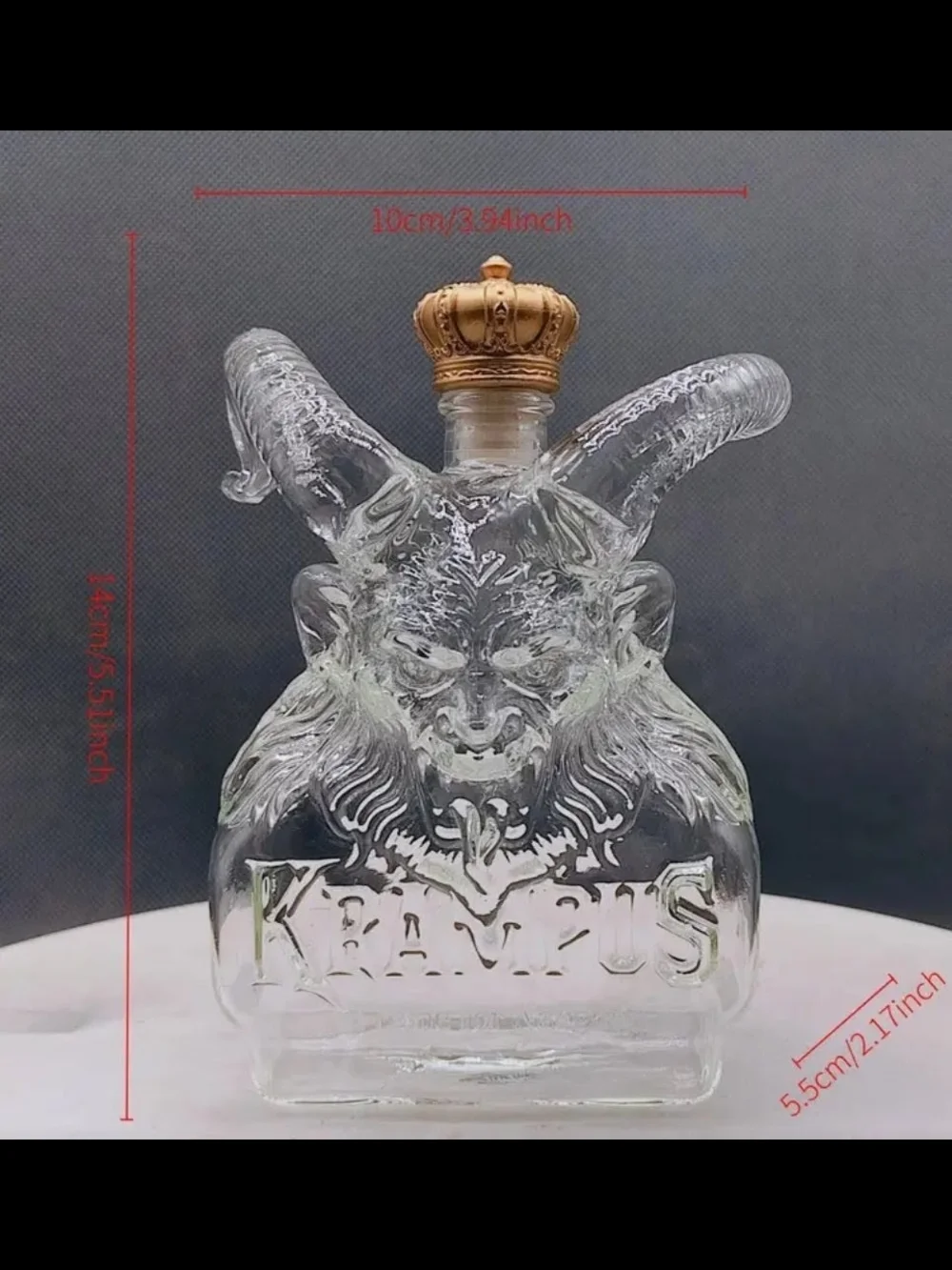 Krampus I Came For Naughty Decantor - Novelty Red Cap & Gold Crown Cap Included